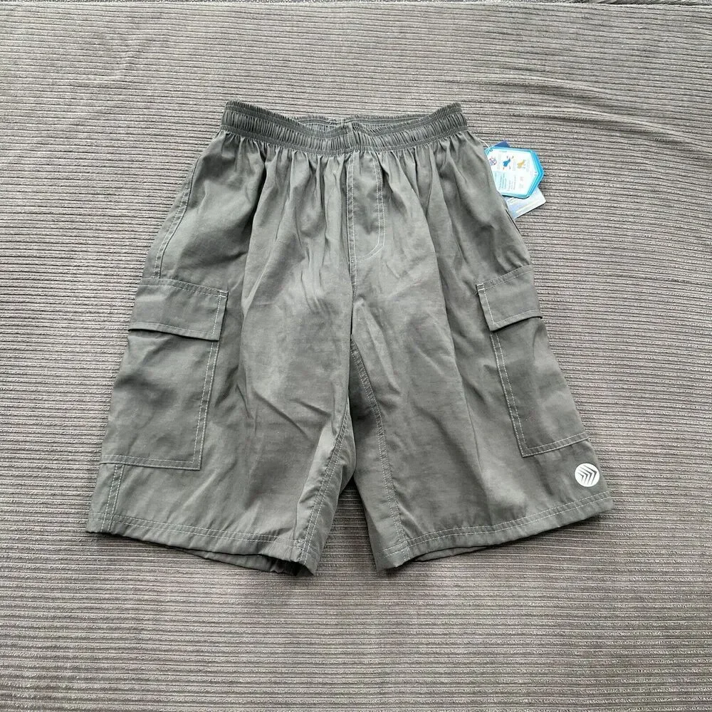 Cyclewear Cargo Shorts Men Medium Gray Nylon Padded Cycling Outdoors 11' Inseam.